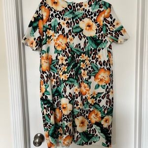 Jungle Print Mini Dress Size L/XL